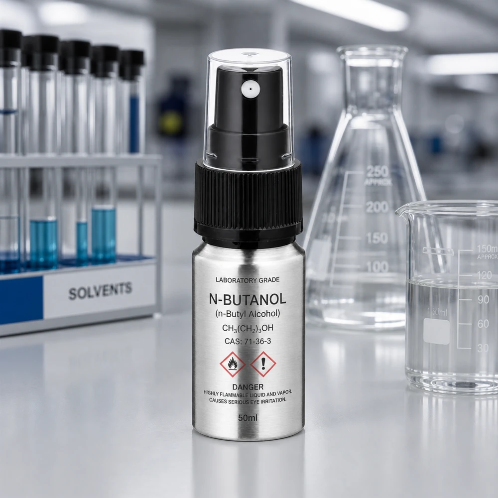 Frasco de alumínio polido de alta qualidade de 10 ml com atomizador para aplicações laboratoriais e produtos cosméticos