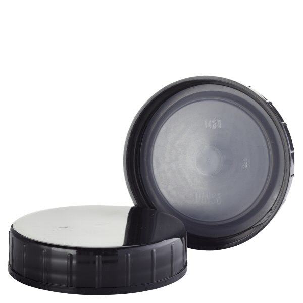 Tampa de rosca preta em polipropileno N 68mm (DIN 68)