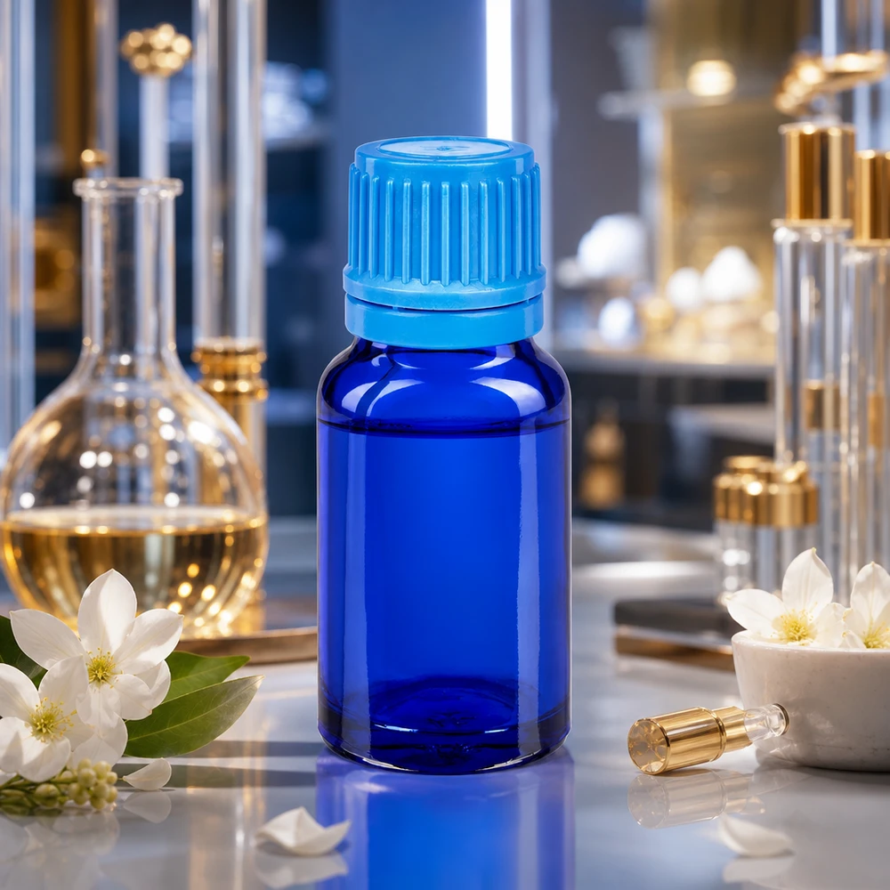 Frasco de vidro BlueLine de 10 ml de alta qualidade com proteção UV para substâncias sensíveis à luz