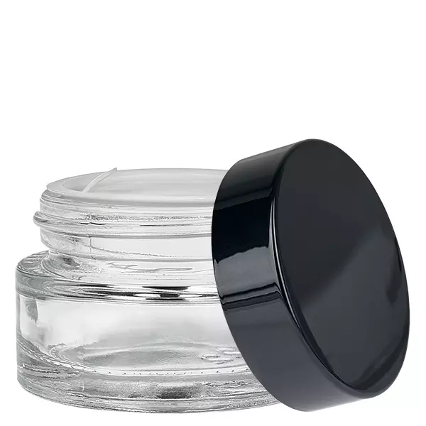 Frasco de vidro transparente de 20 ml com tampa de inserção UNiTWIST Frasco de vidro transparente de 20 ml com tampa de inserção UNiTWIST
