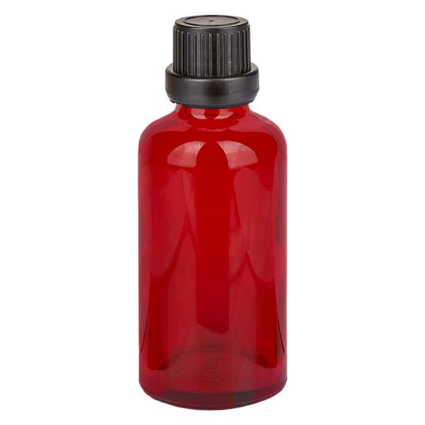 Frasco conta-gotas de 50 ml com tampa inviolável de 2 mm RedLine UT18/50 UNiTWIST Frasco conta-gotas de 50 ml com tampa inviolável de 2 mm RedLine UT18/50 UNiTWIST