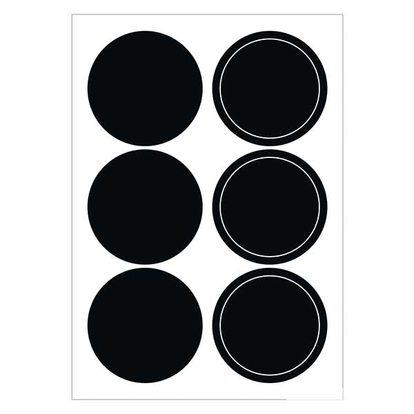 Etiquetas de quadro negro "Círculos" (12 autocolantes) Etiquetas de quadro negro "Círculos" (12 autocolantes)