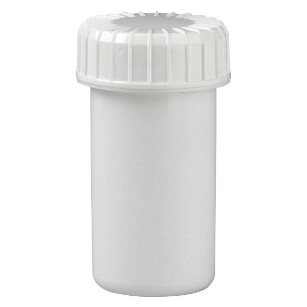 Frasco branco com tampa de rosca de 20 ml com tampa estriada Frasco branco com tampa de rosca de 20 ml com tampa estriada