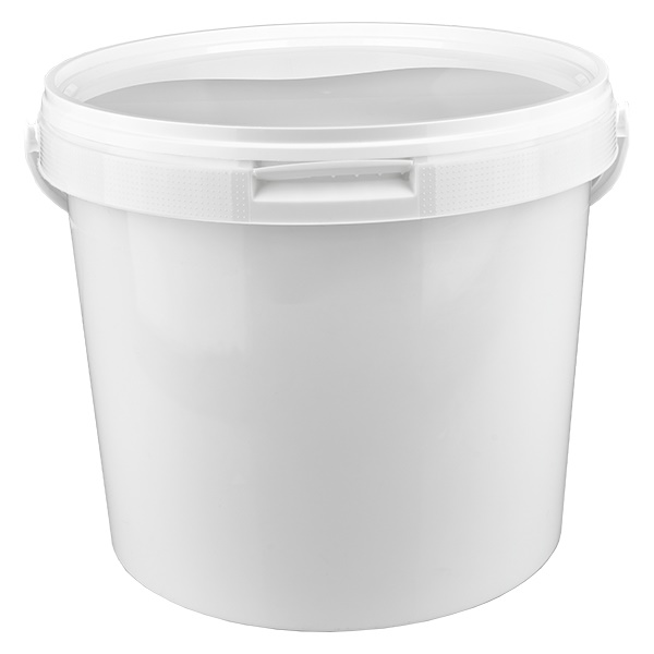 Balde 5,6L de plástico polipropileno branco com tampa Balde 5,6L de plástico polipropileno branco com tampa
