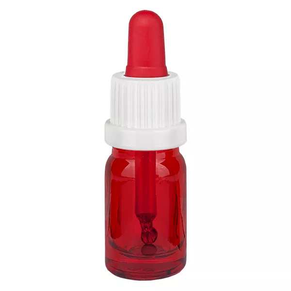 Frasco pipeta de 5ml branco/vermelho tampa inviolável RedLine UT18/5 Frasco pipeta de 5ml branco/vermelho tampa inviolável RedLine UT18/5