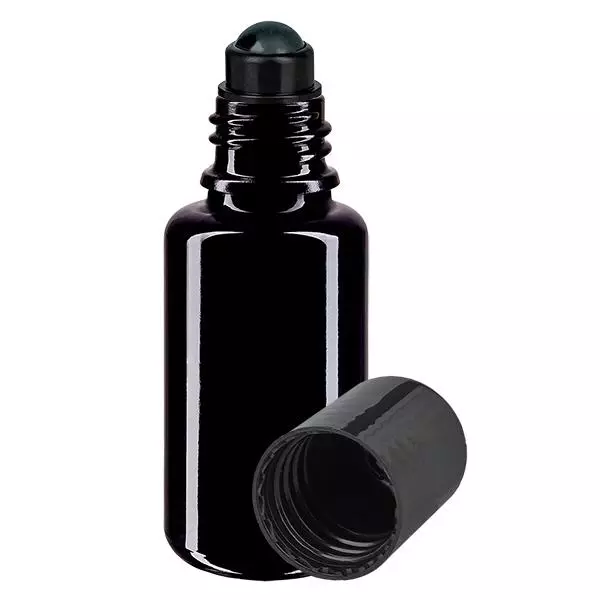 Frasco de farmácia violeta 20ml roll-on cap preto Frasco de farmácia violeta 20ml roll-on cap preto