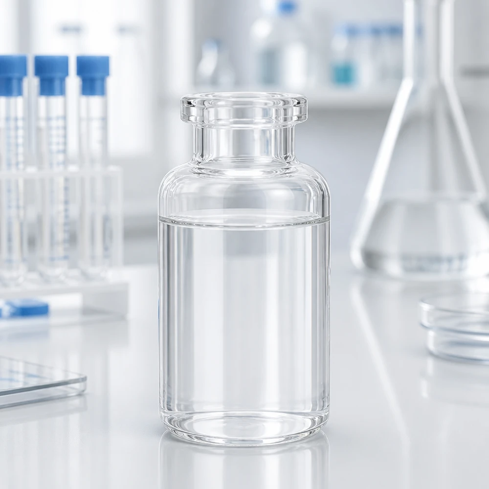 Frasco de injeção de vidro transparente 30ml Sterile Injektionsflasche aus Klarglas 30ml Füllvolumen für Medikamente und Wirkstoffe