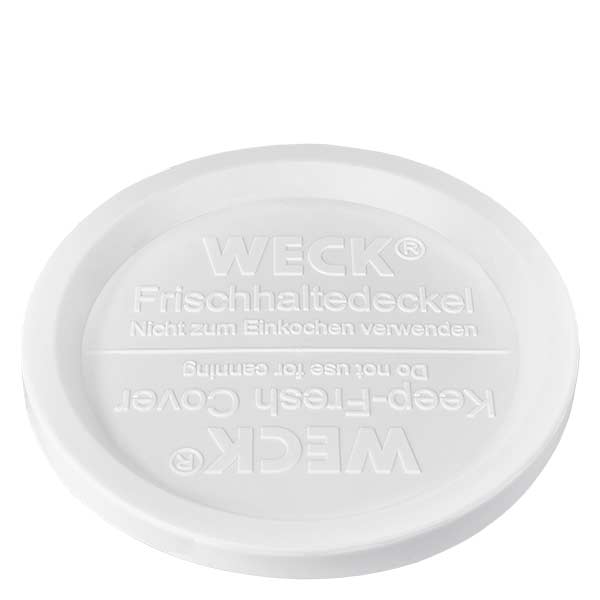 300ml Gourmetglas mit Frisched. WECK RR120 Tampa WECK keep-fresh branca para boião gourmet RR120 300ml tampa de substituição Grande plano de cima