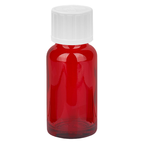 Frasco de 20 ml com tampa de rosca de 11 mm branca padrão resistente a crianças RedLine UT18/20