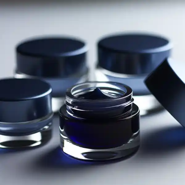 Glastiegel Blau