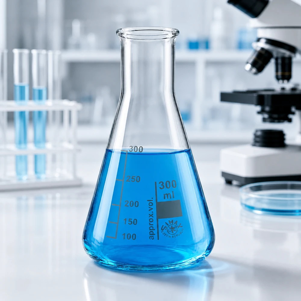 Frasco Erlenmeyer 300ml com gargalo estreito Frasco Erlenmeyer 300ml com gargalo estreito