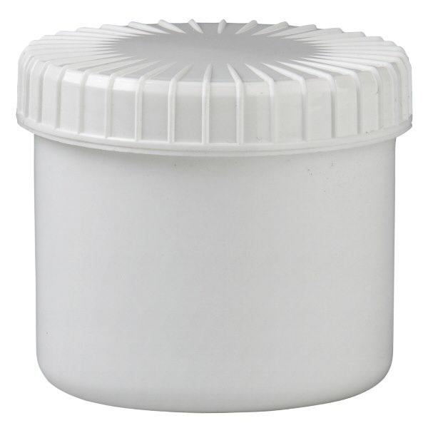 Frasco branco com tampa de rosca 135 ml com tampa ranhurada Frasco branco com tampa de rosca 135 ml com tampa ranhurada