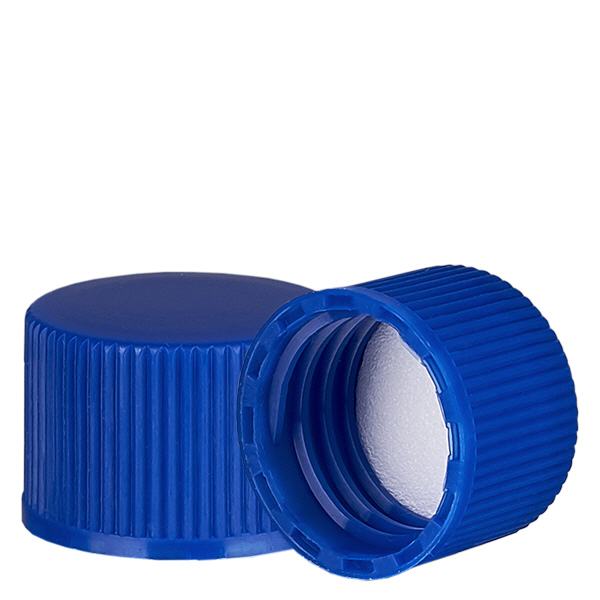 Tampa de rosca azul com encaixe PE