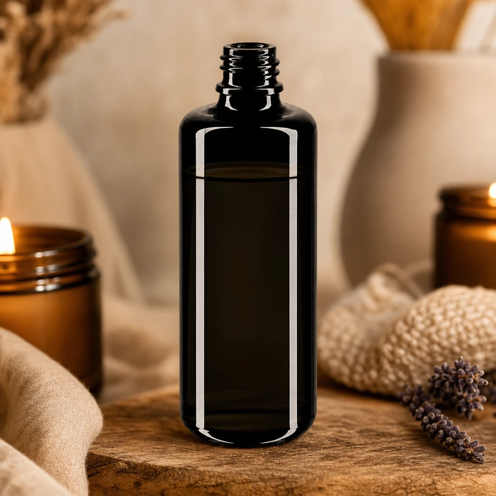 Frasco de vidro violeta 50ml DIN 18 (Mironglass) Frasco conta-gotas Orion versátil de 50 ml em vidro Miron violeta para cosméticos, aromaterapia e naturopatia