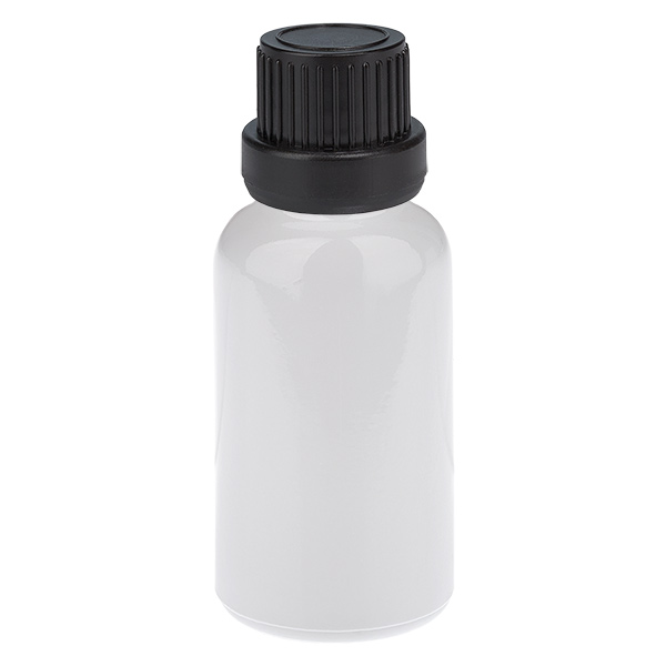 Frasco conta-gotas de 20 ml, 2 mm, preto, tampa inviolável WhiteLine UT18/20