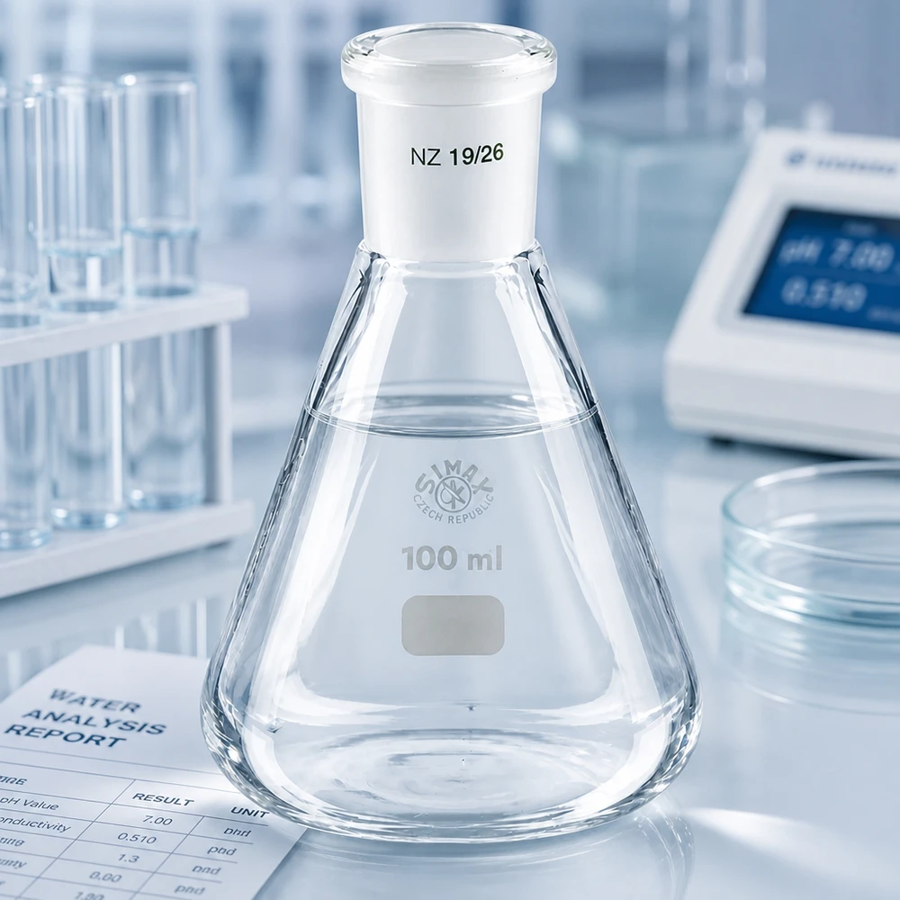 Erlenmeyer 100ml com junta esmerilada padrão (19/26)