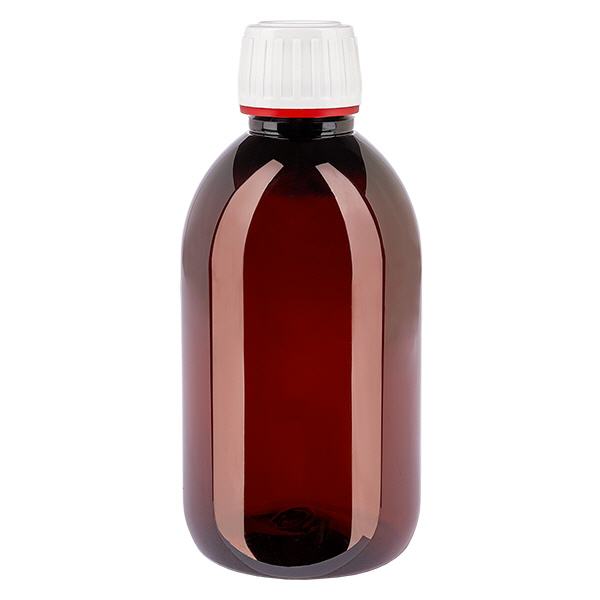 Frasco PET 250ml com tampa flip-top branca Frasco PET 250ml com tampa flip-top branca