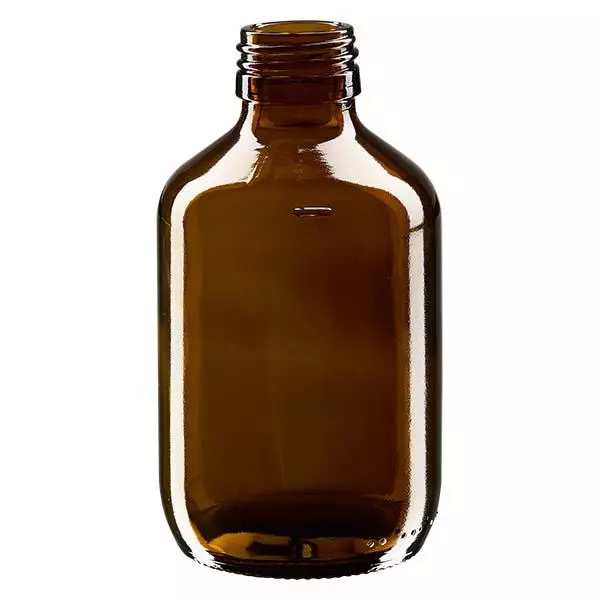 Frasco para medicamentos de 200 ml castanho, sem tampa PP28 ApoGlas Frasco para medicamentos de 200 ml castanho, sem tampa PP28 ApoGlas