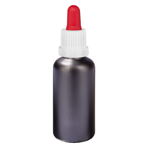 Frasco pipeta de 50 ml branco/vermelho com fecho inviolável BlackLine UT18/50