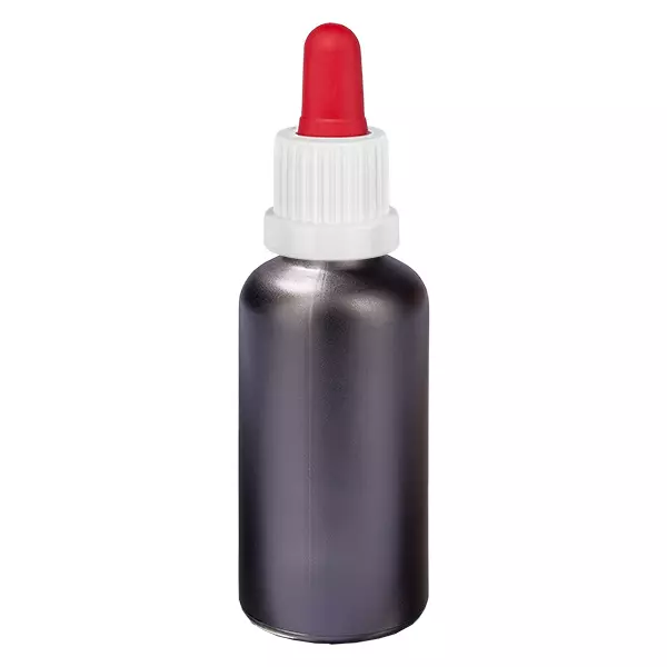 Frasco pipeta de 50 ml branco/vermelho com fecho inviolável BlackLine UT18/50
