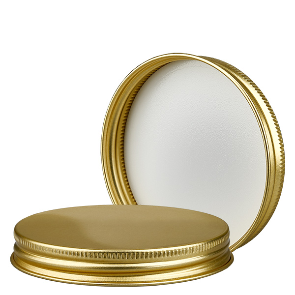 Tampa de rosca metálica dourada, rosca 63mm/R3 ApoGlas