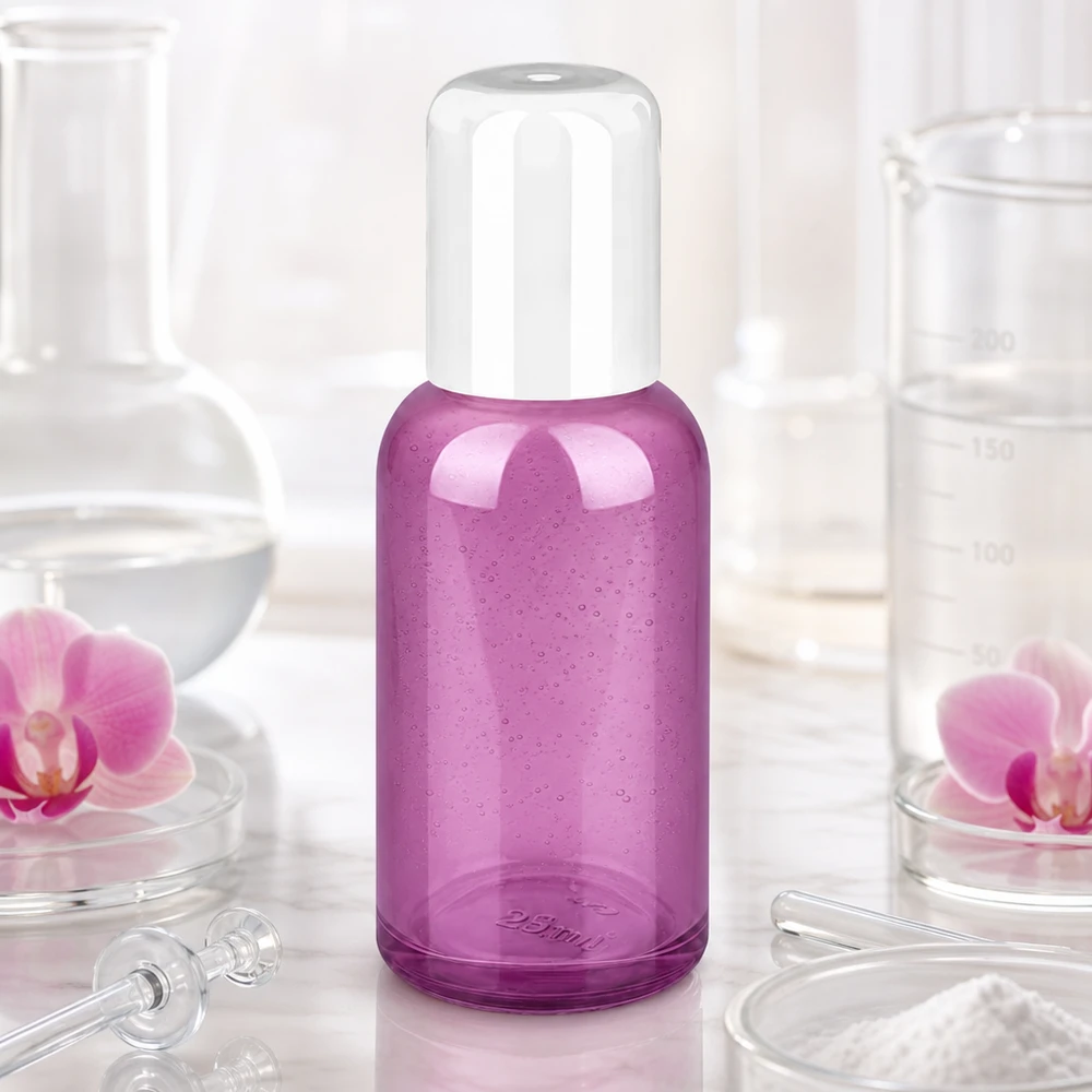 Frasco roll-on de 30ml branco padrão PurpleLine UT18/30 Pequeno frasco roll-on de 30 ml em violeta para uma aplicação precisa de perfumes e óleos de cuidado