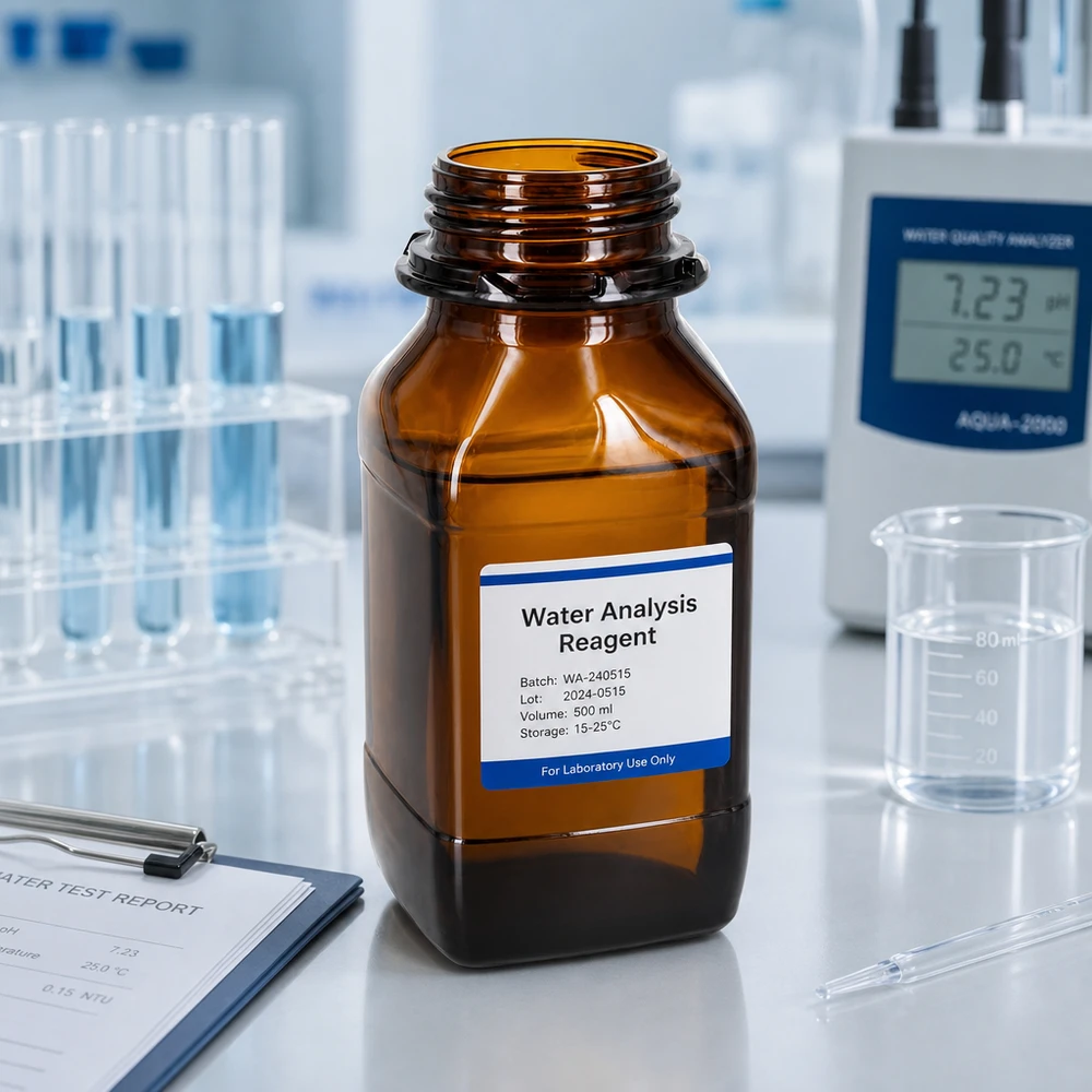Garrafa de vidro castanho com 500 ml para armazenamento – a sua proteção de confiança para substâncias valiosas Frasco de laboratório preciso de 500 ml com tampa de rosca para armazenamento seguro de reagentes