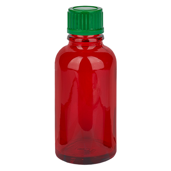 Frasco de 30ml com tampa de rosca de 11mm verde standard RedLine UT18/30