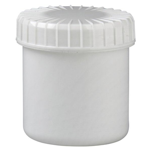 Frasco branco com tampa de rosca de 75 ml com tampa ranhurada Frasco branco com tampa de rosca de 75 ml com tampa ranhurada