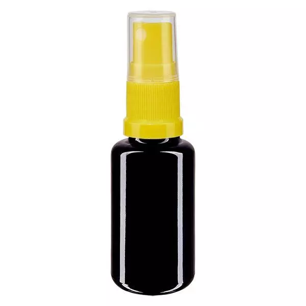 Frasco de farmácia violeta 20ml tampa spray amarela
