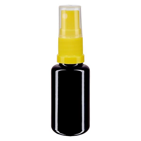 Frasco de farmácia violeta 20ml tampa spray amarela Frasco de farmácia violeta 20ml tampa spray amarela