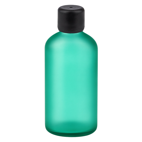 Frasco de 100ml com tampa de rosca de 6mm preto Standard GreenL. UT18/100
