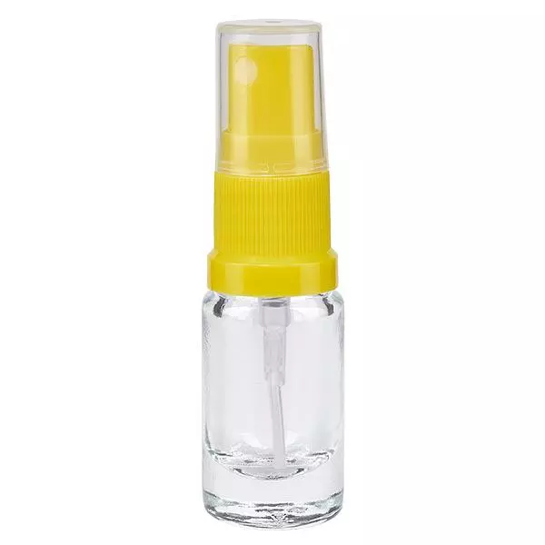 Frasco de farmácia transparente 5ml tampa de spray amarelo Frasco de farmácia transparente 5ml tampa de spray amarelo
