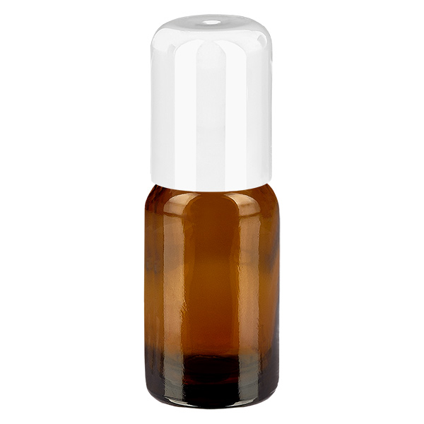 Frasco de 10 ml com tampa standard branca BrownLine UT18/10