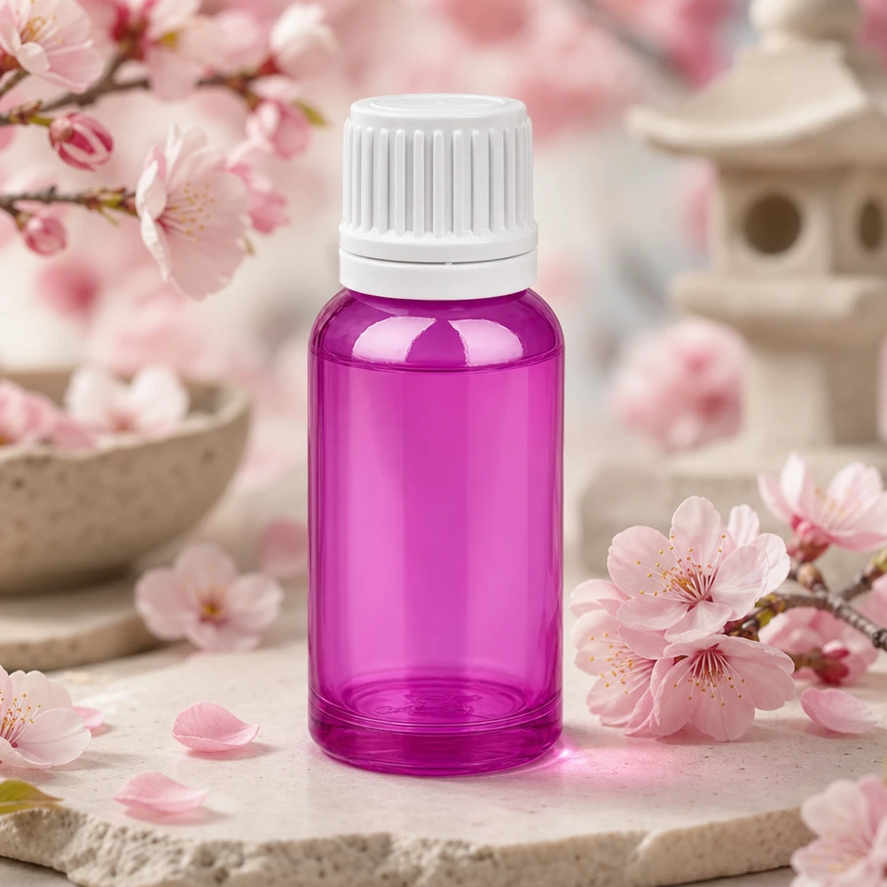 Frasco conta-gotas de 20 ml com tampa de rosca de 0,7 mm branca Originalidade PurpleLine UT18/20 Frasco conta-gotas transparente de 20 ml em plástico de alta qualidade com tampa branca para produtos cosméticos