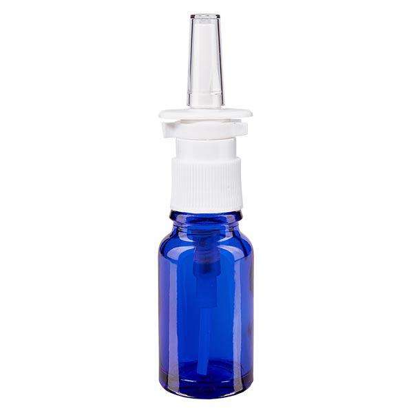 Frasco de farmácia azul 10ml atomizador nasal branco padrão