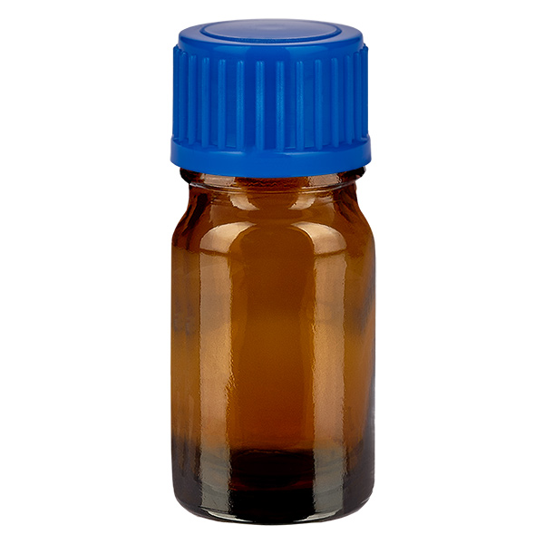 Frasco de 5 ml com tampa de rosca de 11 mm azul Standard BrownLine UT18/5