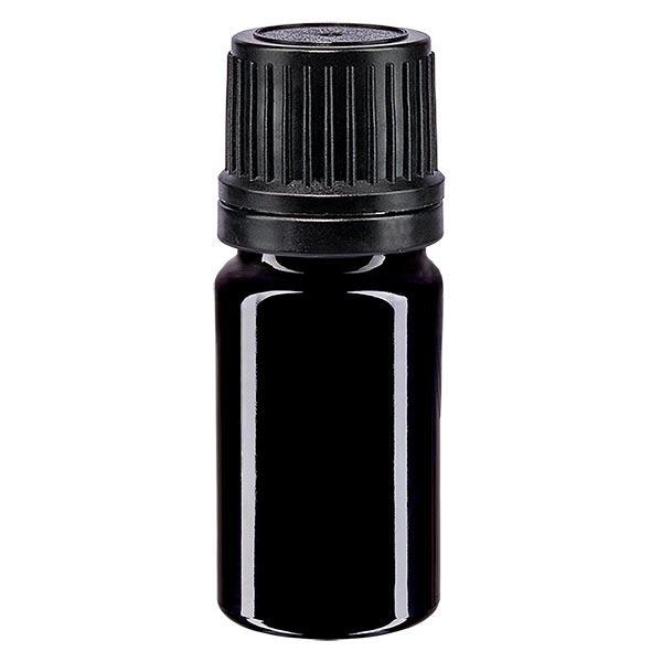 Frasco de farmácia violeta 5ml tampa conta-gotas anel de vazamento 1mm preto fecho inviolável