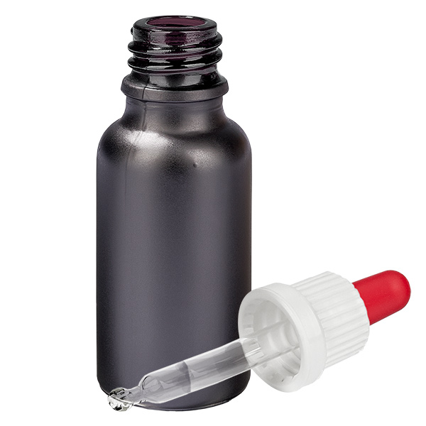 Frasco pipeta de 20ml branco/vermelho com fecho inviolável BlackLine UT18/20 Frasco pipeta de 20ml branco/vermelho com fecho inviolável BlackLine UT18/20