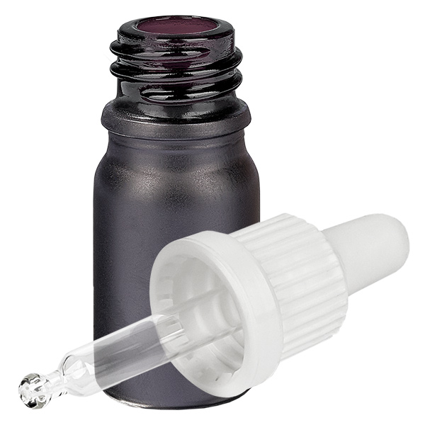 Frasco pipeta de 5ml branco com tampa inviolável BlackLine UT18/5 Frasco pipeta de 5ml branco com tampa inviolável BlackLine UT18/5