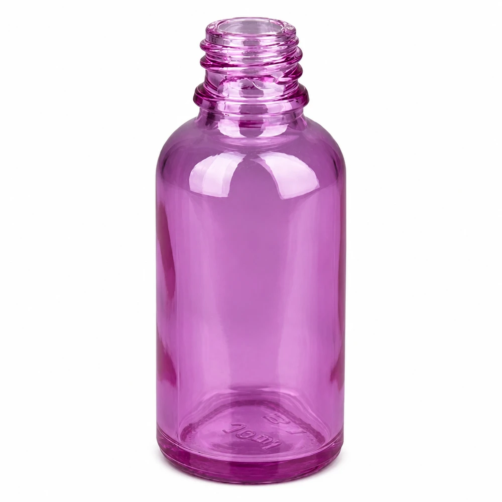 Frasco de spray de 30 ml branco/transparente Standard PurpleLine UT18/30 Frasco de vidro vazio de 30 ml em roxo transparente para óleos essenciais e perfumes