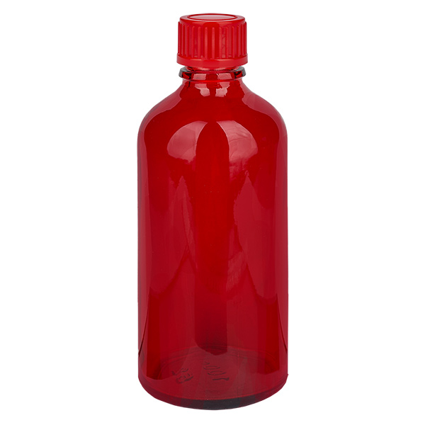 Frasco de 100 ml com tampa de rosca de 11 mm vermelho standard RedLine UT18/100