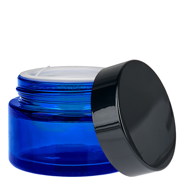 Frasco de vidro de 30 ml azul com tampa de inserção UNiTWIST Frasco de vidro de 30 ml azul com tampa de inserção UNiTWIST