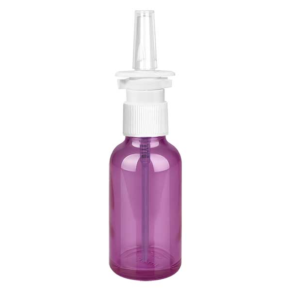 Frasco de spray nasal de 30ml branco/transparente padrão PurpleLine. UT18/30