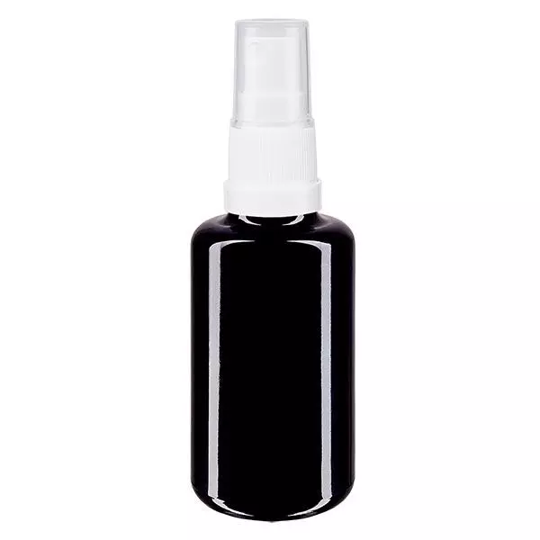 Frasco de farmácia violeta 30ml spray acessório branco