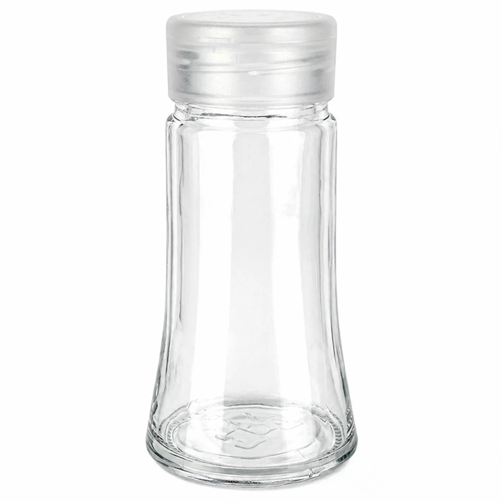 Frasco para sal/especiarias de 95 ml com espalhador, branco Frasco vazio para sal, de 95 ml, com tampa de plástico branca, sobre fundo branco