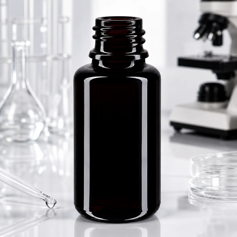 Frasco conta-gotas de vidro violeta escuro Orion 20ml para aplicação laboratorial precisa de essências