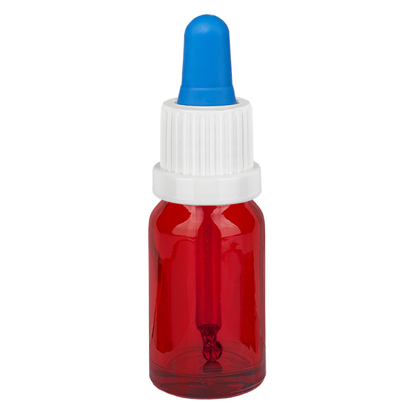 Frasco pipeta de 10 ml branco/azul com fecho inviolável RedLine UT18/10