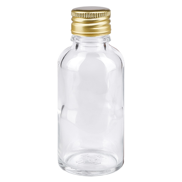 Frasco de 30ml com tampa de rosca de 11mm Alu-Gold Standard ClearLine UT18/30