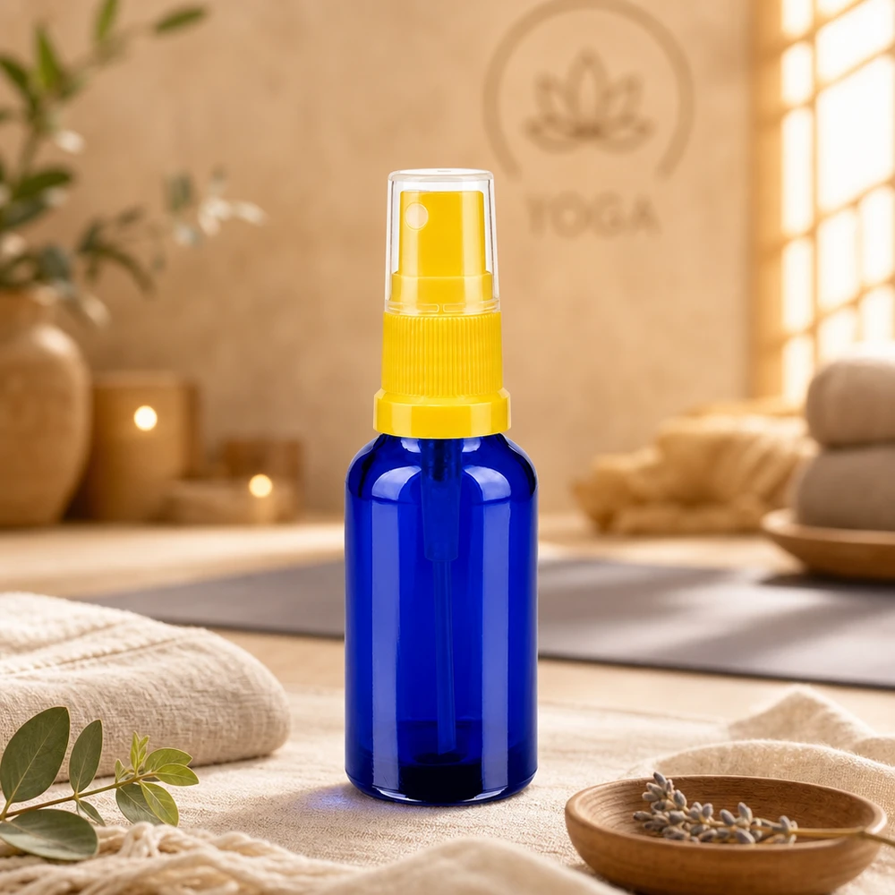 Frasco pulverizador profissional de 30 ml com design ergonómico para uma distribuição uniforme dos produtos de cuidado